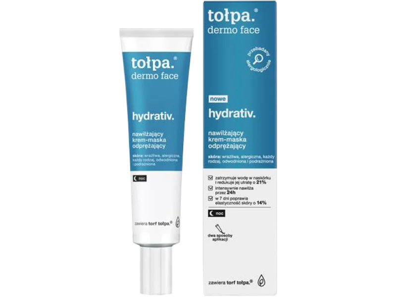 TOŁPA DERMO FACE HYDRATIV nawilżający krem-maska odprężający, 40 ml