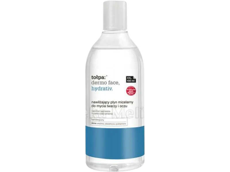 Tołpa Dermo Face Hydrativ nawilżający płyn micelarny do mycia twarzy i oczu, 400 ml