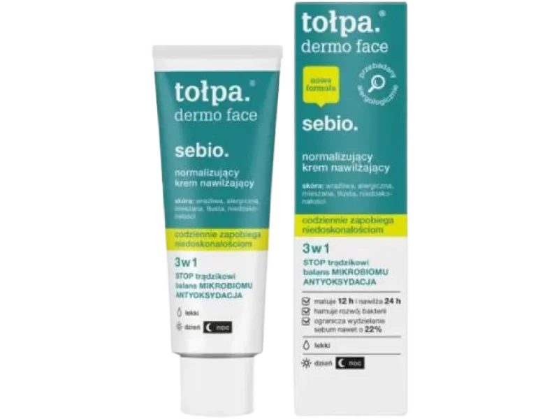 Tołpa Dermo Face Sebio normalizujący krem nawilżający do twarzy, 40 ml