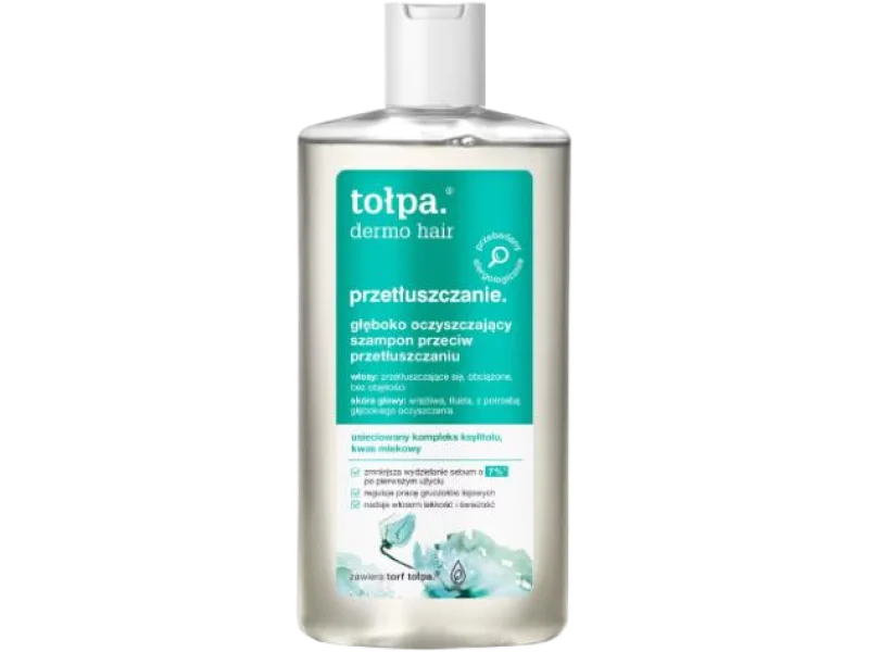 TOŁPA Dermo Hair Głęboko oczyszczający szampon przeciw przetłuszczaniu, 250 ml