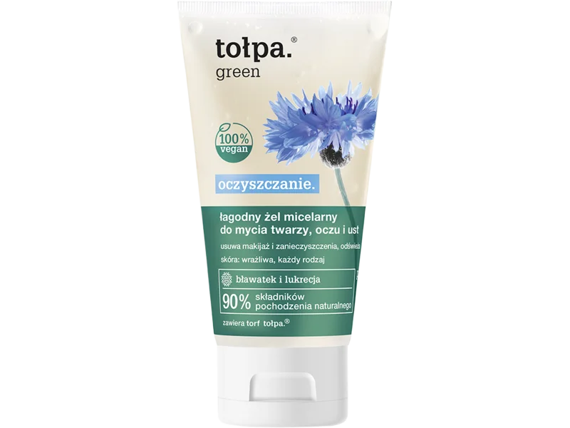 TOŁPA GREEN Łagodny żel micelarny do mycia twarzy, oczu i ust, 150 ml