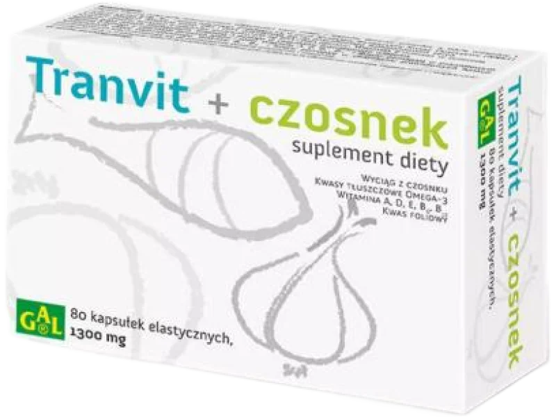 TRANVIT + CZOSNEK, kapsułki, 80 szt.