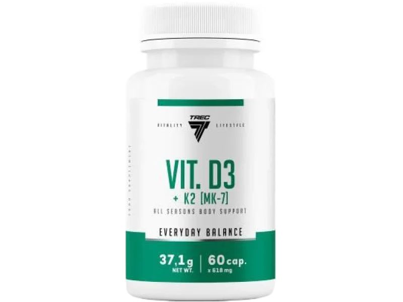 Trec Vitality Vit. D3 + K2 MK-7, kapsułki, 60 kaps.