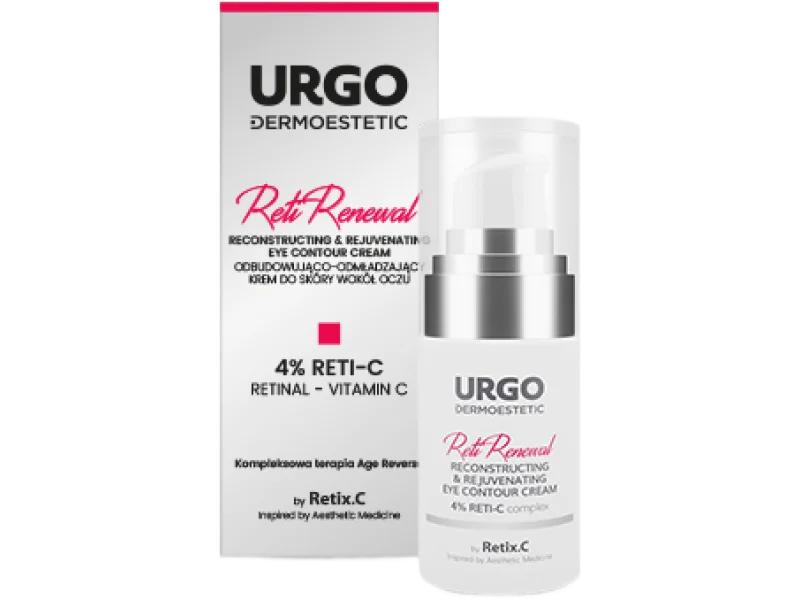 URGO DERMOESTETIC RetiRenewal Krem odbudowująco-odmładzający do skóry wokół oczu 4% RETI-C, 15 ml