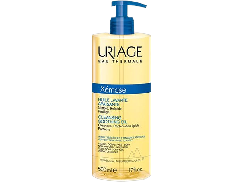 Uriage Xémose kojący olejek oczyszczający do twarzy, 500 ml