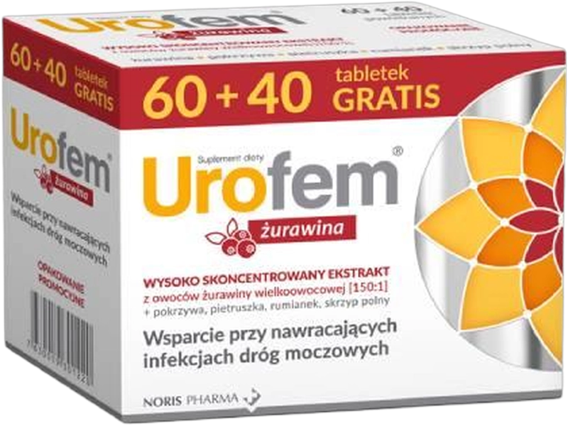 Urofem Żurawina, tabletki, 60 tabl.