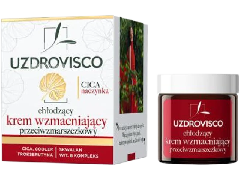 UZDROVISCO CICA Naczynka Krem do twarzy chłodzący przeciwzmarszczkowy do cery naczynkowej, 50 ml