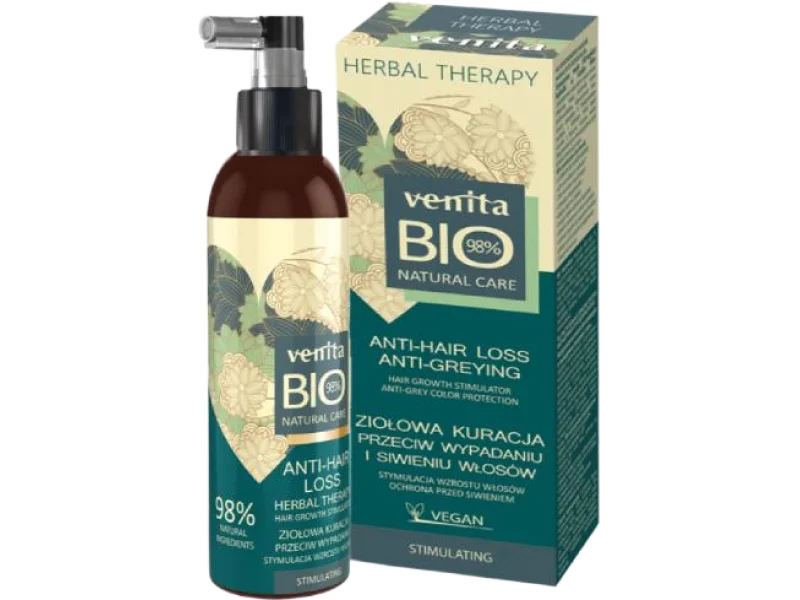 VENITA Bio Natural Care Anti Hair Loss Ziołowa kuracja przeciw wypadaniu i siwieniu włosów, płyn, 200 ml