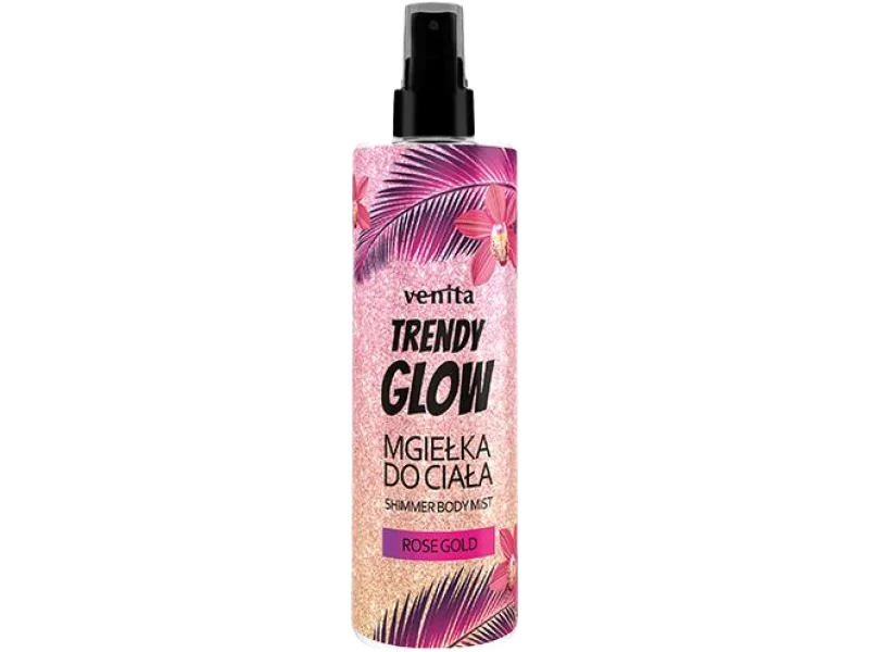 VENITA Trendy Glow Mgiełka rozświetlająca do ciała Rose Gold, spray, 200 ml