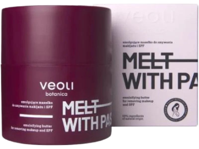 VEOLI BOTANICA Melt With Passion emulgujące masełko do zmywania makijażu i SPF, 40 g