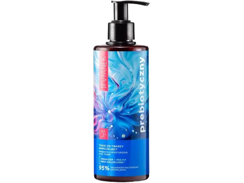 VIANEK Prebiotyczny tonik do twarzy nawilżający z trehalozą, płyn, 300 ml