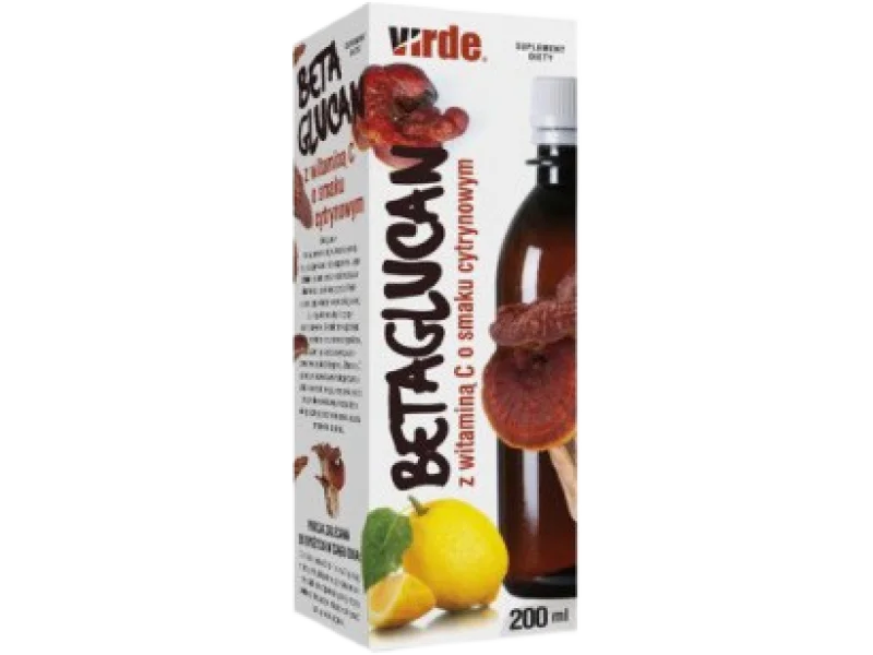 Virde Betaglucan z witaminą C o smaku cytrynowym, syrop, 200 ml