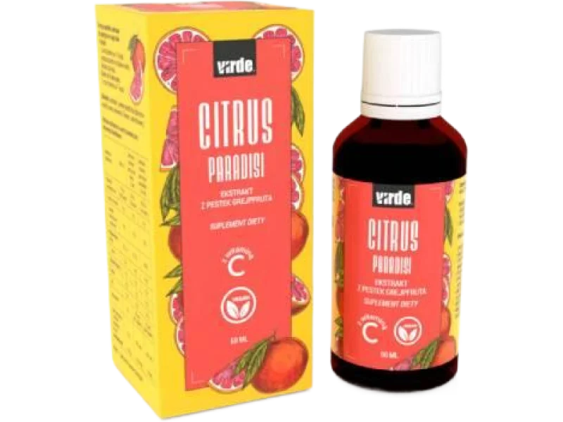 Virde Citrus Paradisi Ekstrakt z pestek grejpfruta z witaminą C, krople, 50 ml
