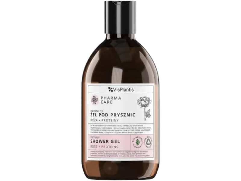 Vis Plantis Pharma Care Naturalny żel pod prysznic – Róża+Proteiny, 500 ml