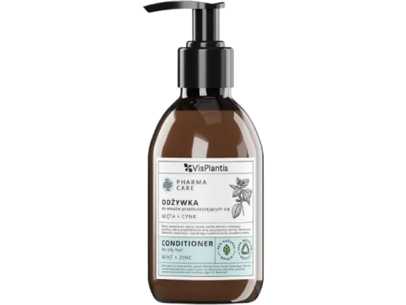 Vis Plantis Pharma Care Odżywka do włosów przetłuszczających się Mięta + Cynk, 300 ml