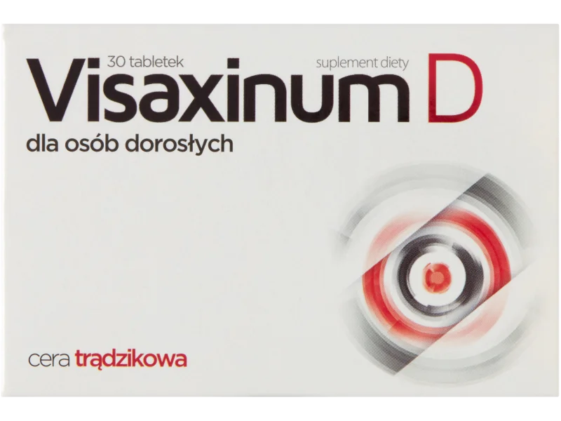 Visaxinum D dla osób dorosłych z cerą trądzikową, tabletki powlekane, 30 tabl.