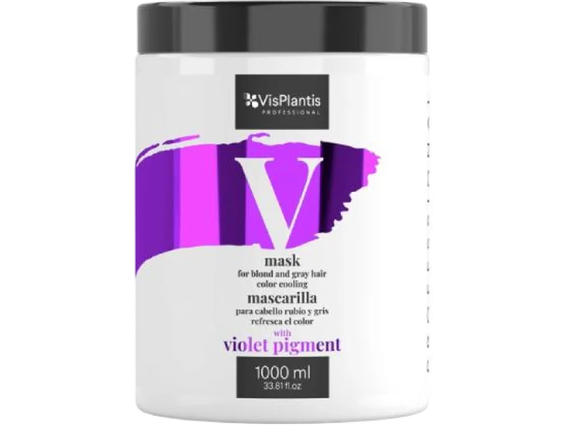 VisPlantis Professional Maska do włosów blond i siwych ochładzająca kolor, 1000 ml