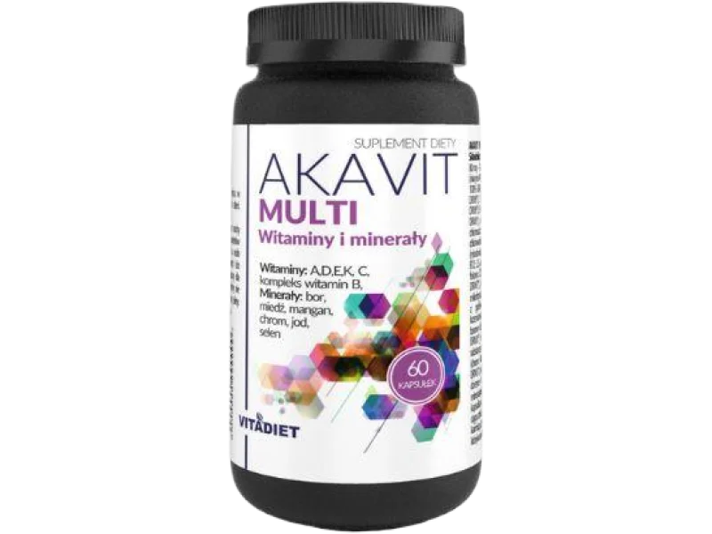 VITADIET Akavit Multi Witaminy i minerały, kapsułki, 60 kaps.
