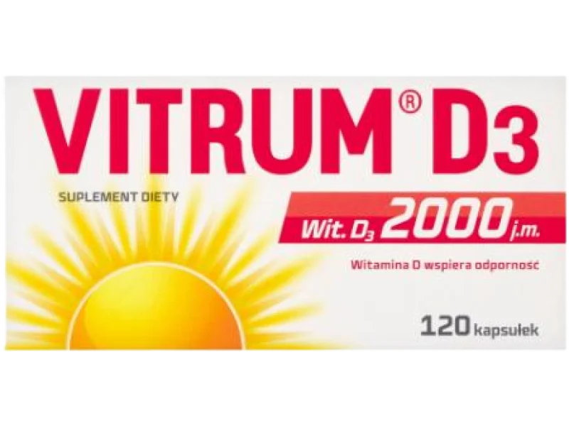 Vitrum D3 Witamina D3, kapsułki, 2000 j.m., 120 kaps.