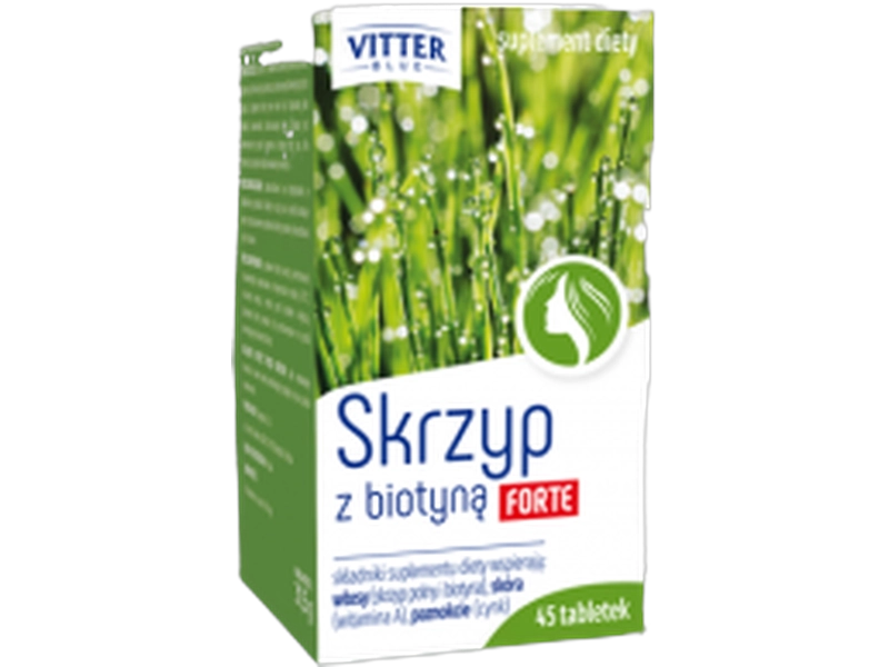 Vitter Blue Skrzyp z biotyną forte, tabletki, 45 tabl.