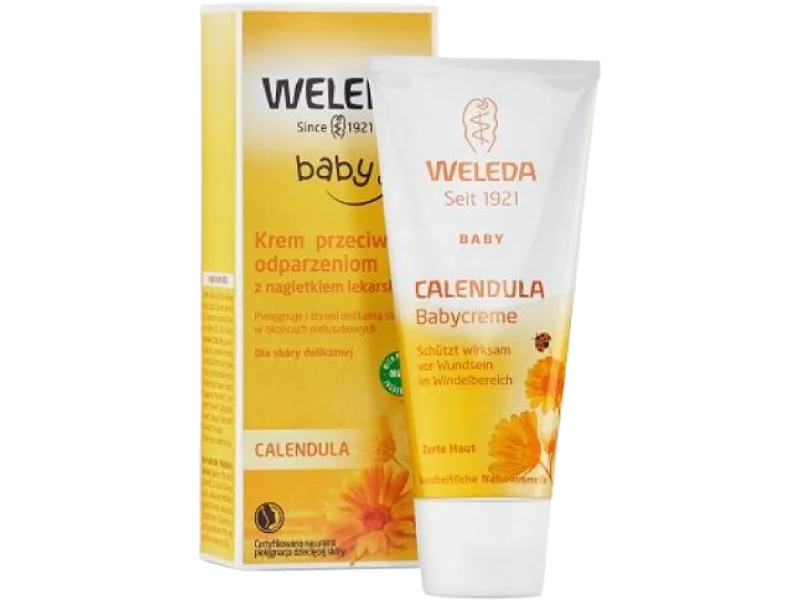 WELEDA Baby Calendula Krem dla niemowląt i dzieci przeciw odparzeniom, 75 ml