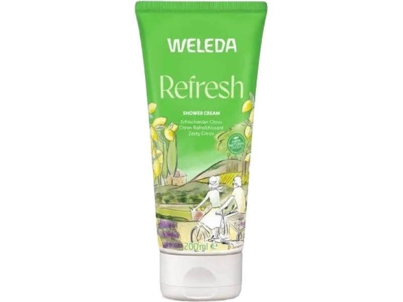 Weleda Refresh Kremowy płyn pod prysznic z cytrusami, 200 ml