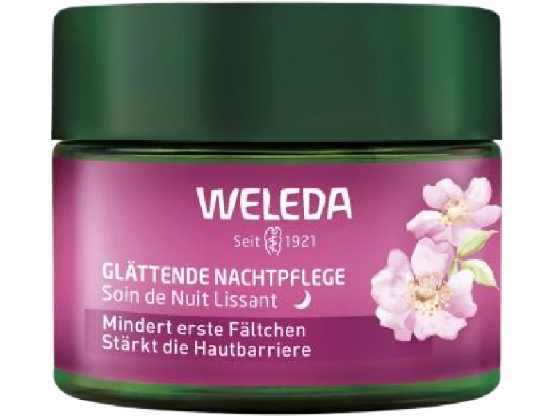 WELEDA Wygładzający krem na noc z dziką różą i białą herbatą, 40 ml