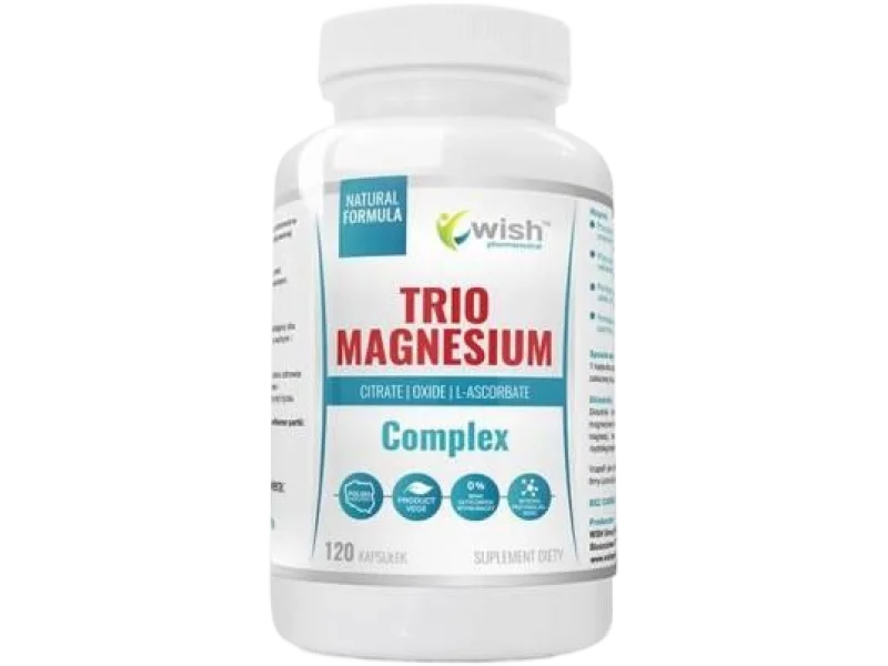 Wish Pharmaceutical Trio Magnesium Complex, kapsułki, 400 mg, 120 kaps.