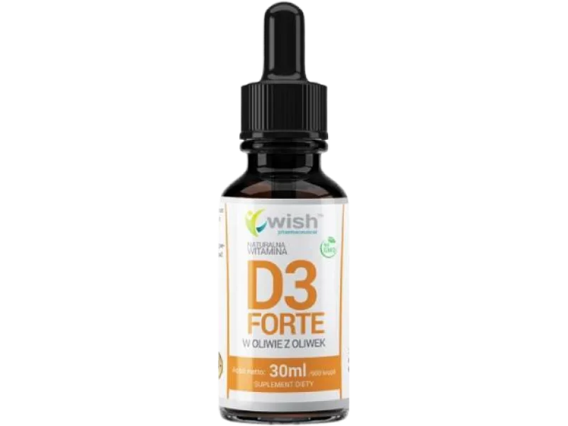 Wish Pharmaceutical Witamina D3 Forte 2000 IU, krople, 2000 IU, 30 ml