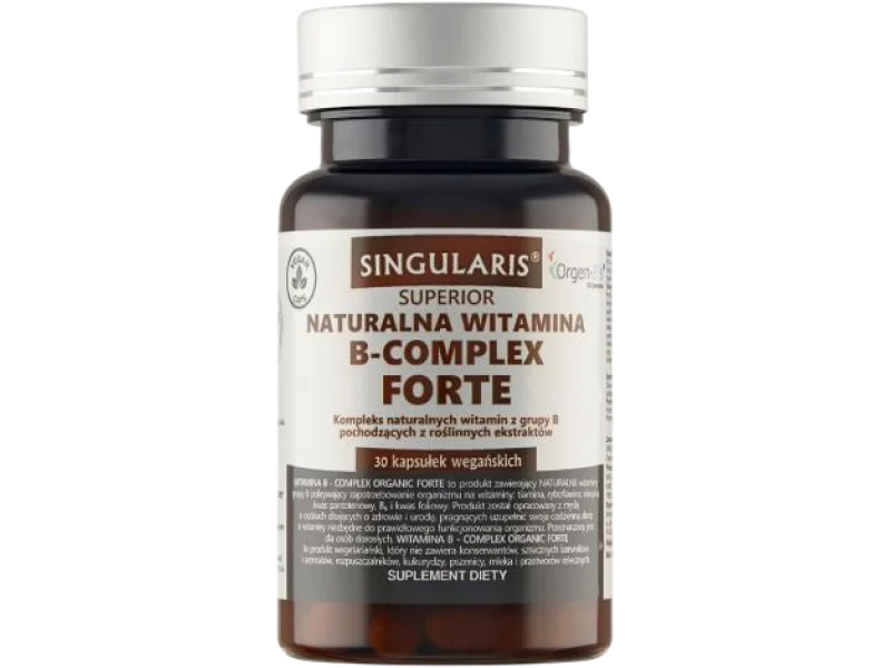 Witamina B-complex Organic Singularis SUPERIOR, kapsułki, 30 kaps.