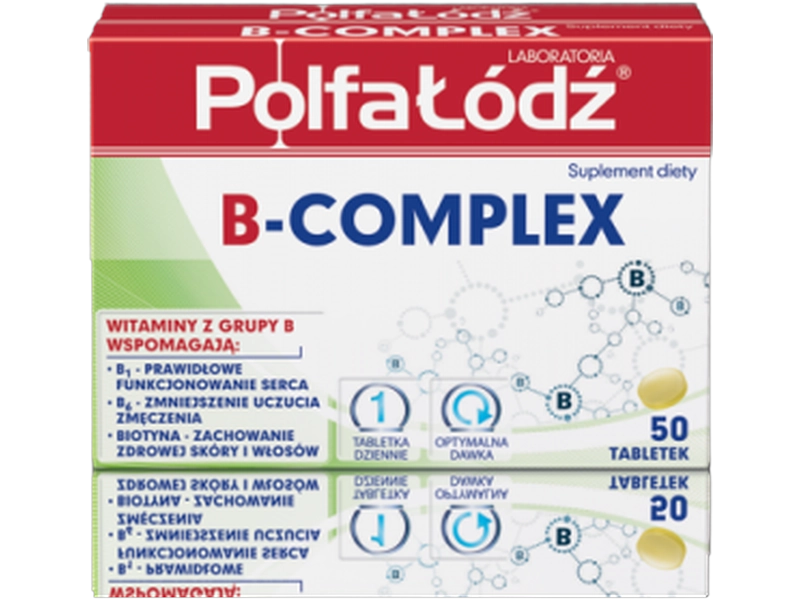 Polfa Łódź Witamina B-complex, tabletki, 50 tabl.
