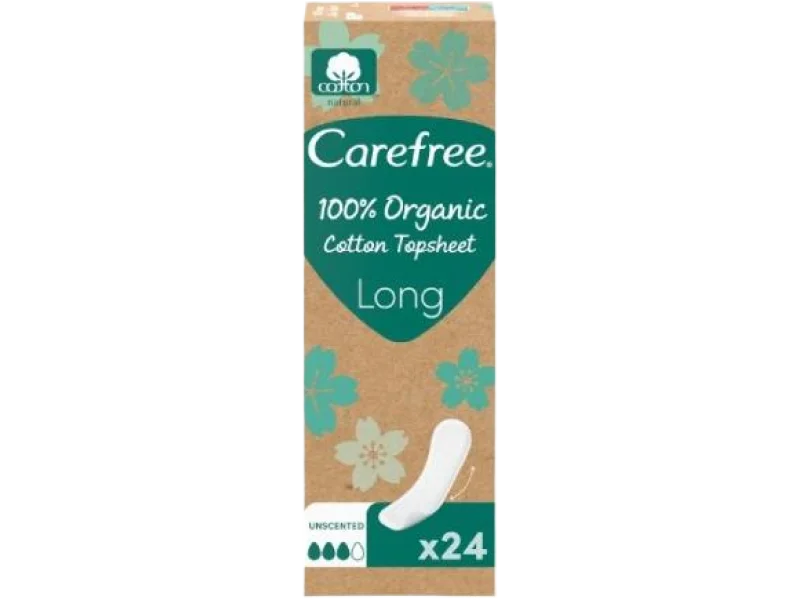 Wkładki higieniczne CAREFREE Organic Cotton Topsheet, 24 szt.