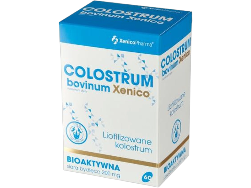 Xenico Colostrum bovinum, kapsułki, 200 mg, 60 kaps.