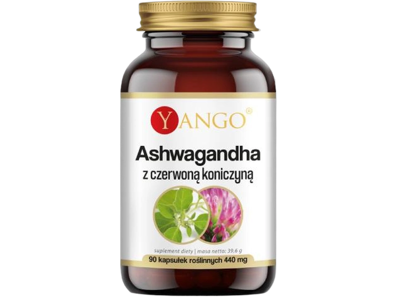 Yango Ashwagandha z czerwoną koniczyną, kapsułki, 90 kaps.