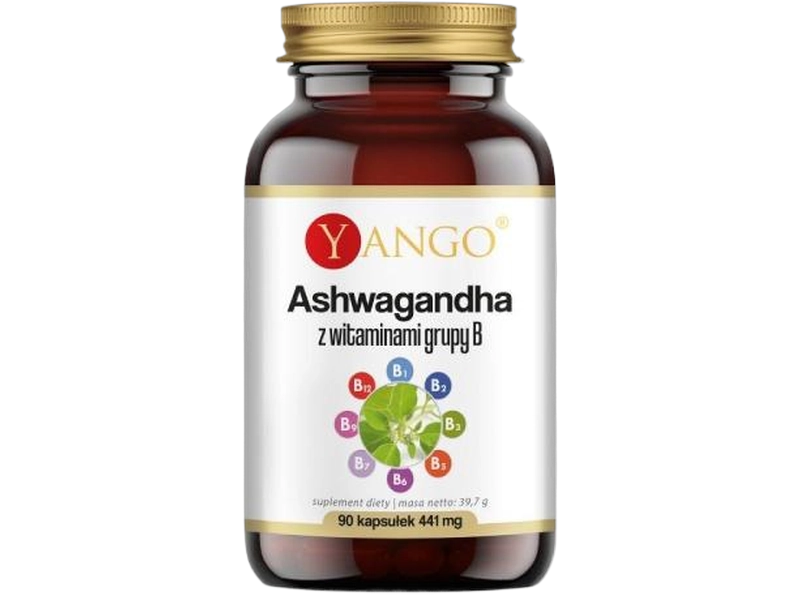 Yango Ashwagandha z witaminami grupy B, kapsułki, 90 kaps.