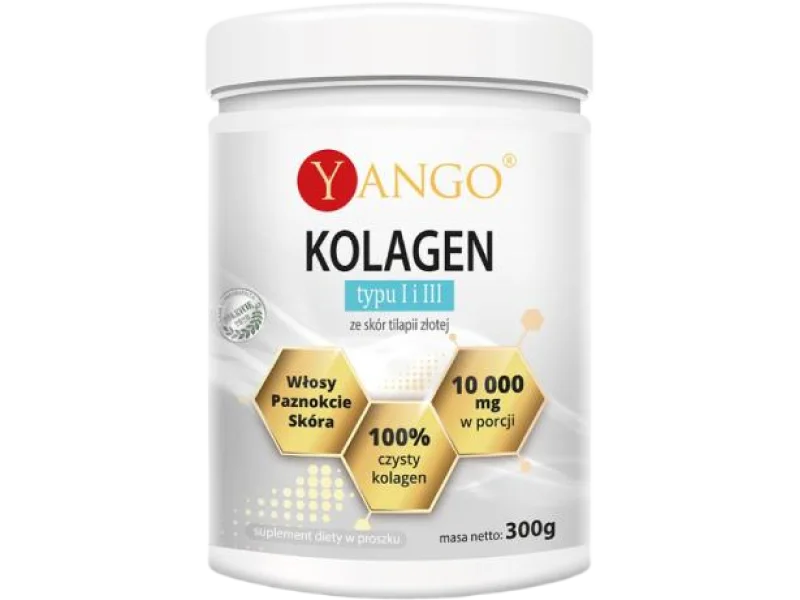YANGO Kolagen typu I i III, proszek, 10 000 mg, 300 g