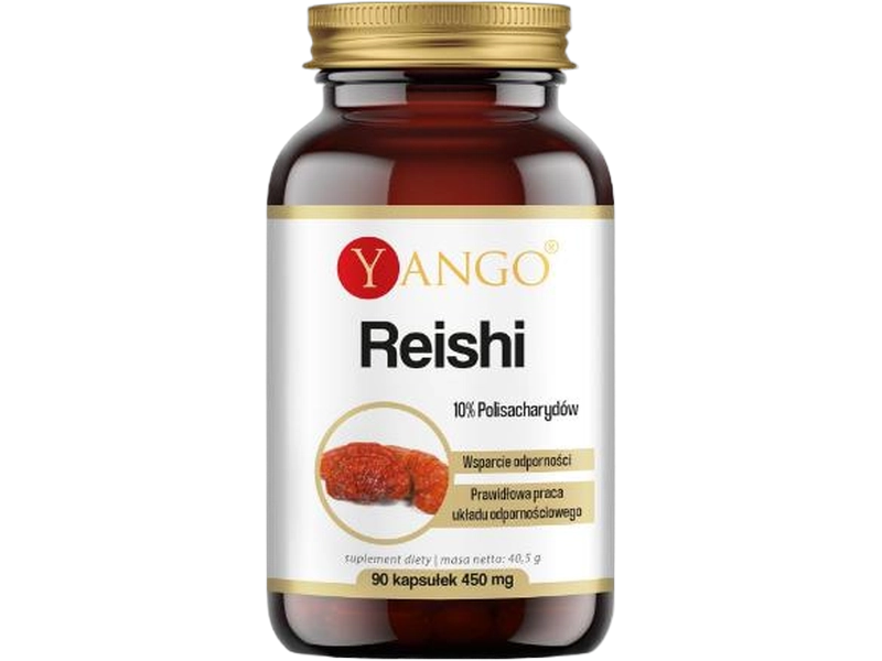 Yango Reishi – ekstrakt 10% polisacharydów, kapsułki, 90 kaps.