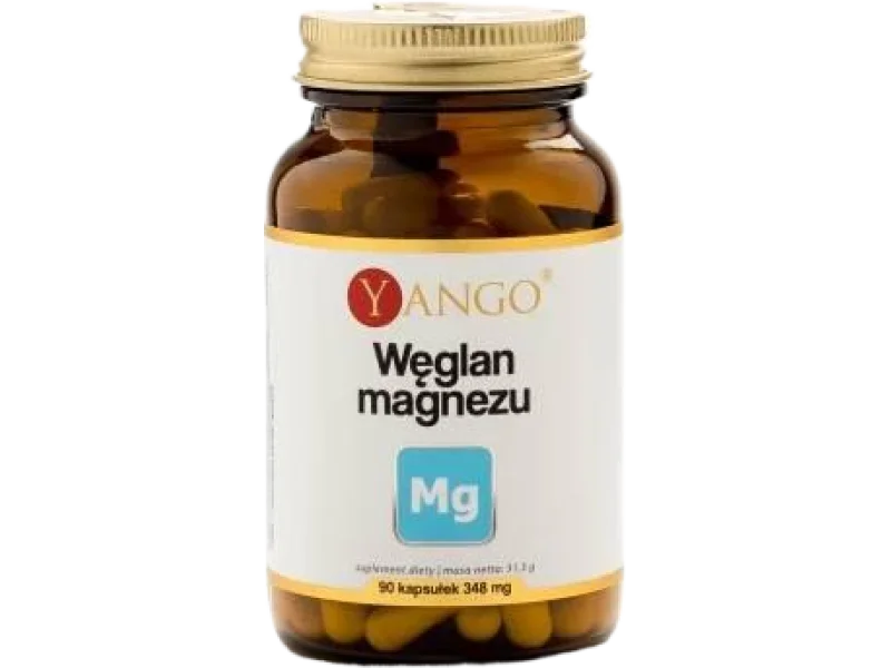 YANGO Węglan Magnezu, kapsułki, 65,75 mg, 90 kaps.