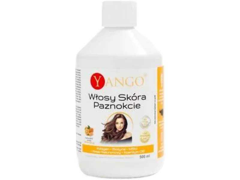 Yango Włosy, Skóra, Paznokcie o smaku pomarańczy, płyn, 500 ml
