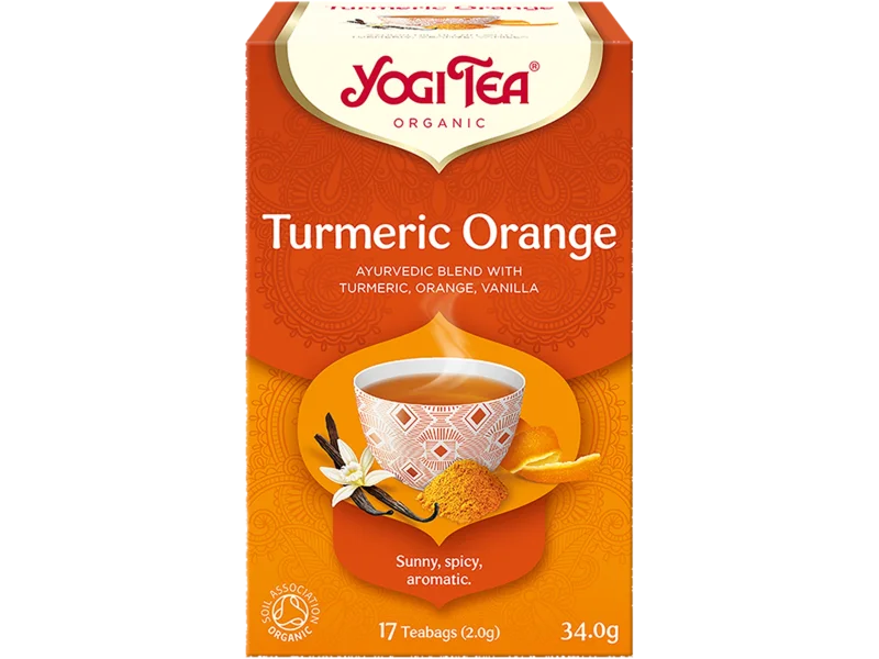 Yogi Tea Organic turmeric orange kurkuma pomarańcza BIO, herbata ziołowa, 17 szt.