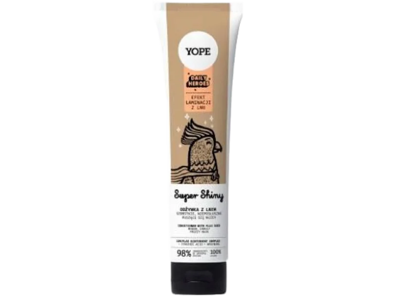 Yope Daily Heroes Super Shiny Odżywka z lnem, 170 ml