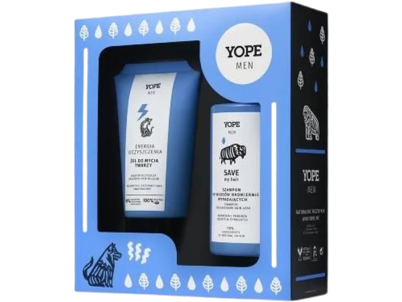 YOPE Men Wood zestaw, żel + szampon, 150,300 ml