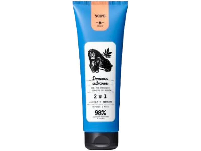 YOPE Szampon i żel pod prysznic 2w1 Drzewo Cedrowe, 250 ml