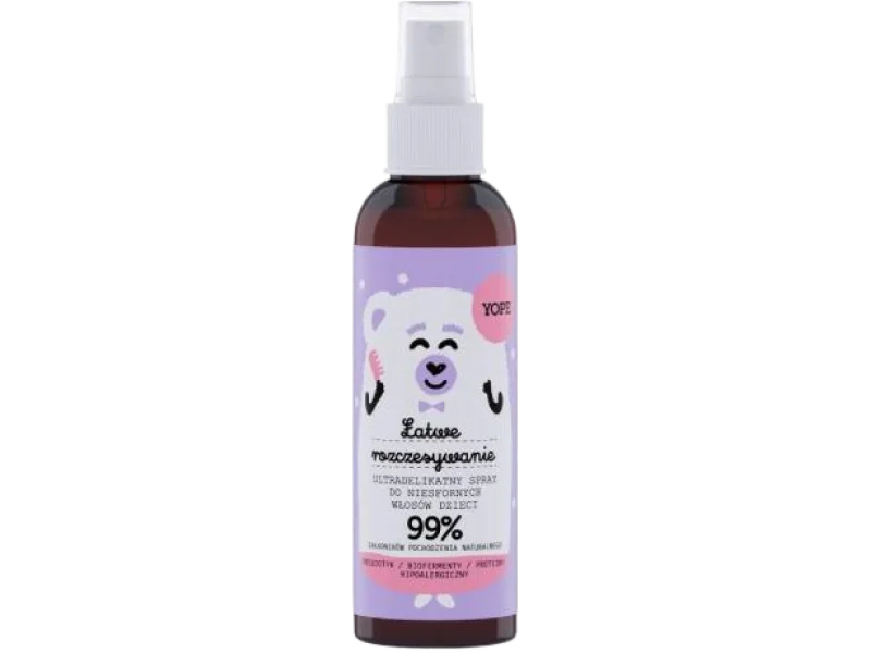 YOPE Ultradelikatny spray ułatwiający rozczesywanie włosów dzieci, 150 ml