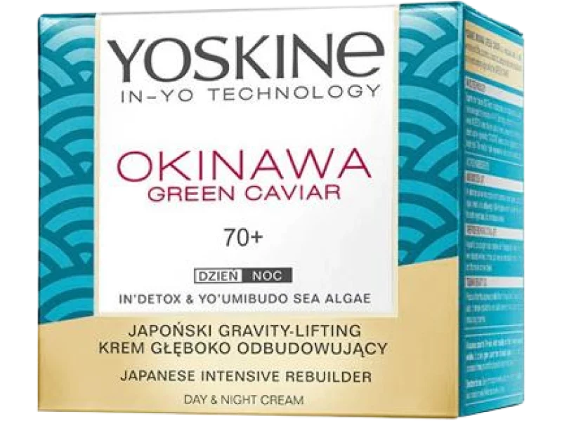 YOSKINE OKINAWA GREEN CAVIAR głęboko odbudowujący 70+ dzień/noc, krem, 50 ml