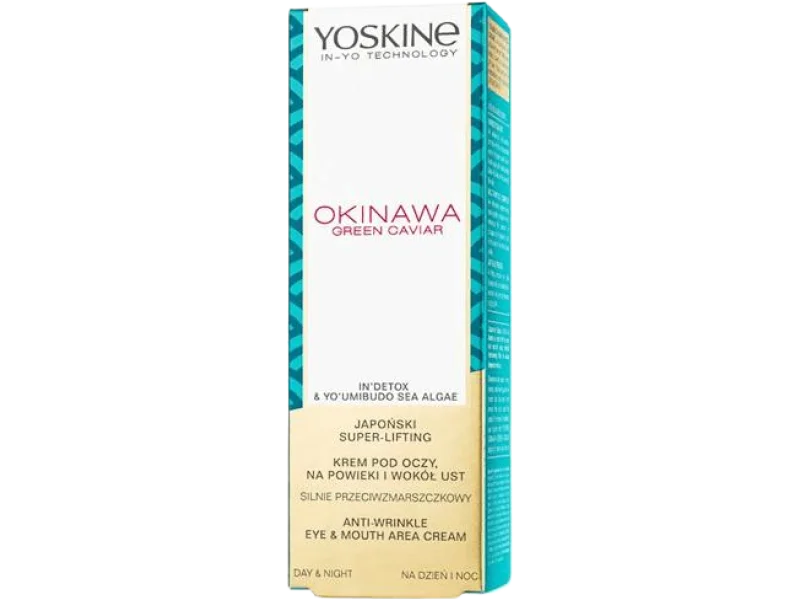 YOSKINE OKINAWA GREEN CAVIAR pod oczy, na powieki i wokół ust dzień/noc, krem, 15 ml