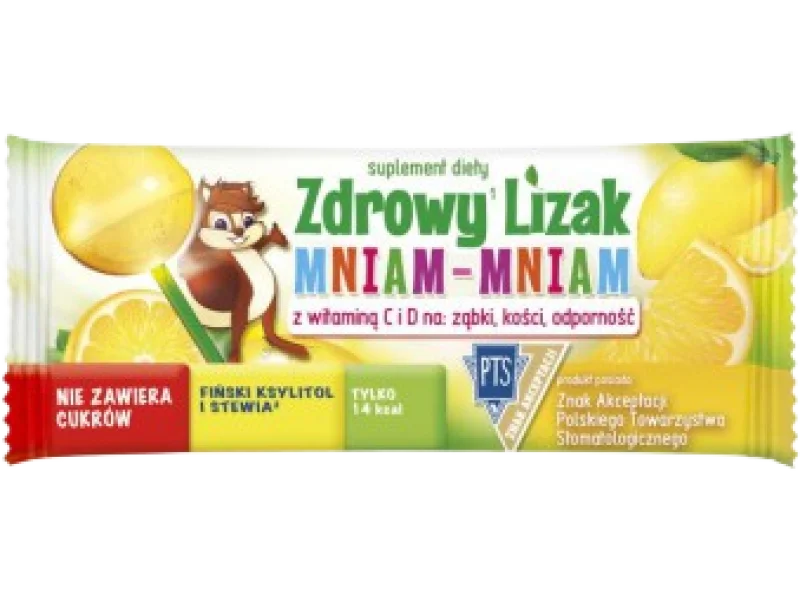 Zdrowy Lizak MNIAM-MNIAM cytryna, 1 szt.