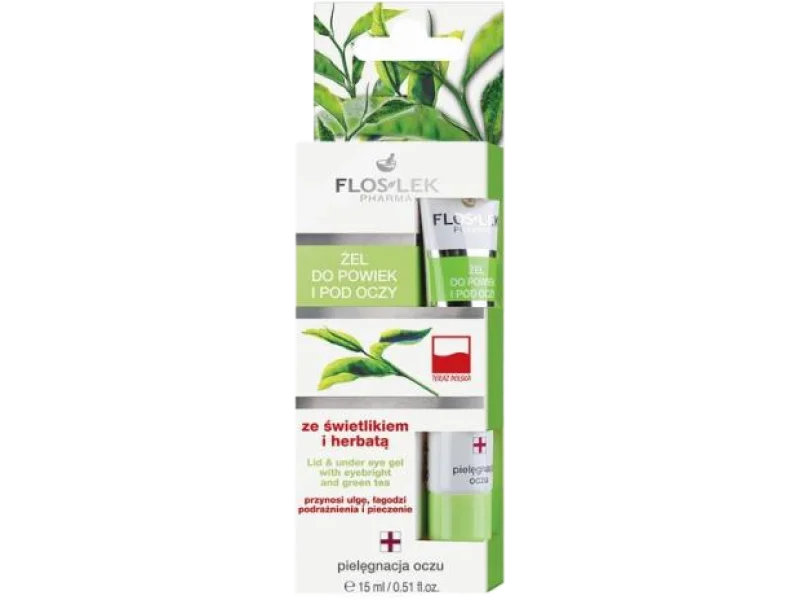 Żel pod oczy ze świetlikiem i herbatą, żel, 15 ml