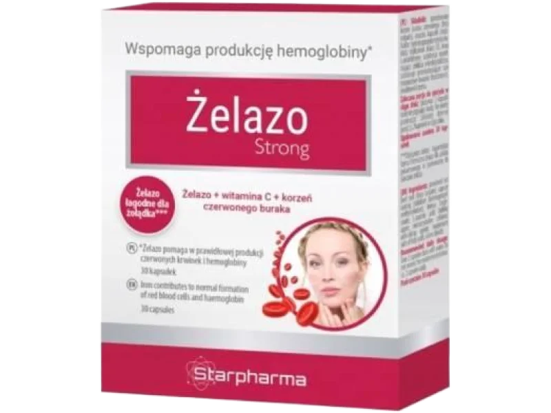 Żelazo Strong, kapsułki, 10 mg, 30 kaps.