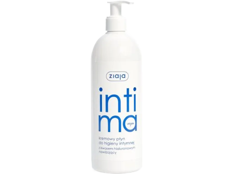 ZIAJA INTIMA Kremowy płyn do higieny intymnej z kwasem hialuronowym, 500 ml